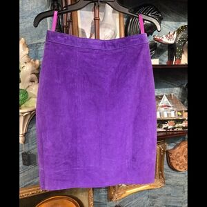 Purple Suede Skirt